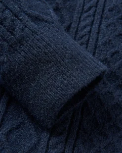 Knitwear|Sweaters|Passenger Sandbar Cable Knitted Sweater - Rich Navy RichNavy