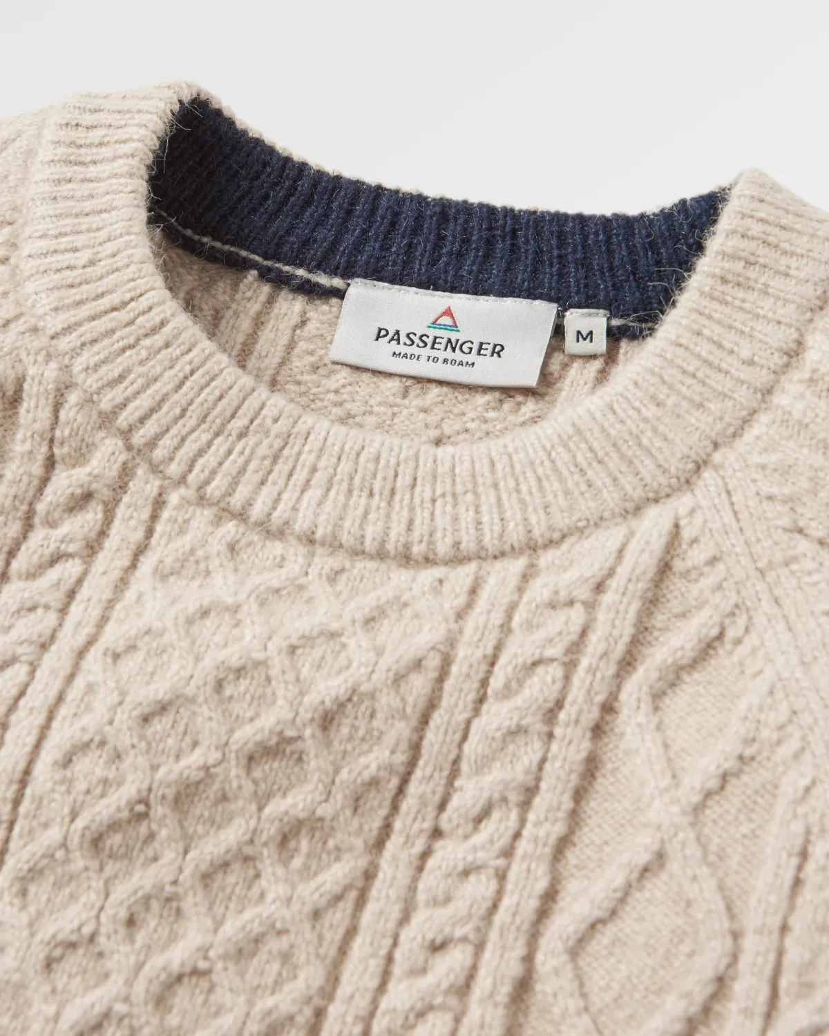 Knitwear|Sweaters|Passenger Sandbar Cable Knitted Sweater - Stone