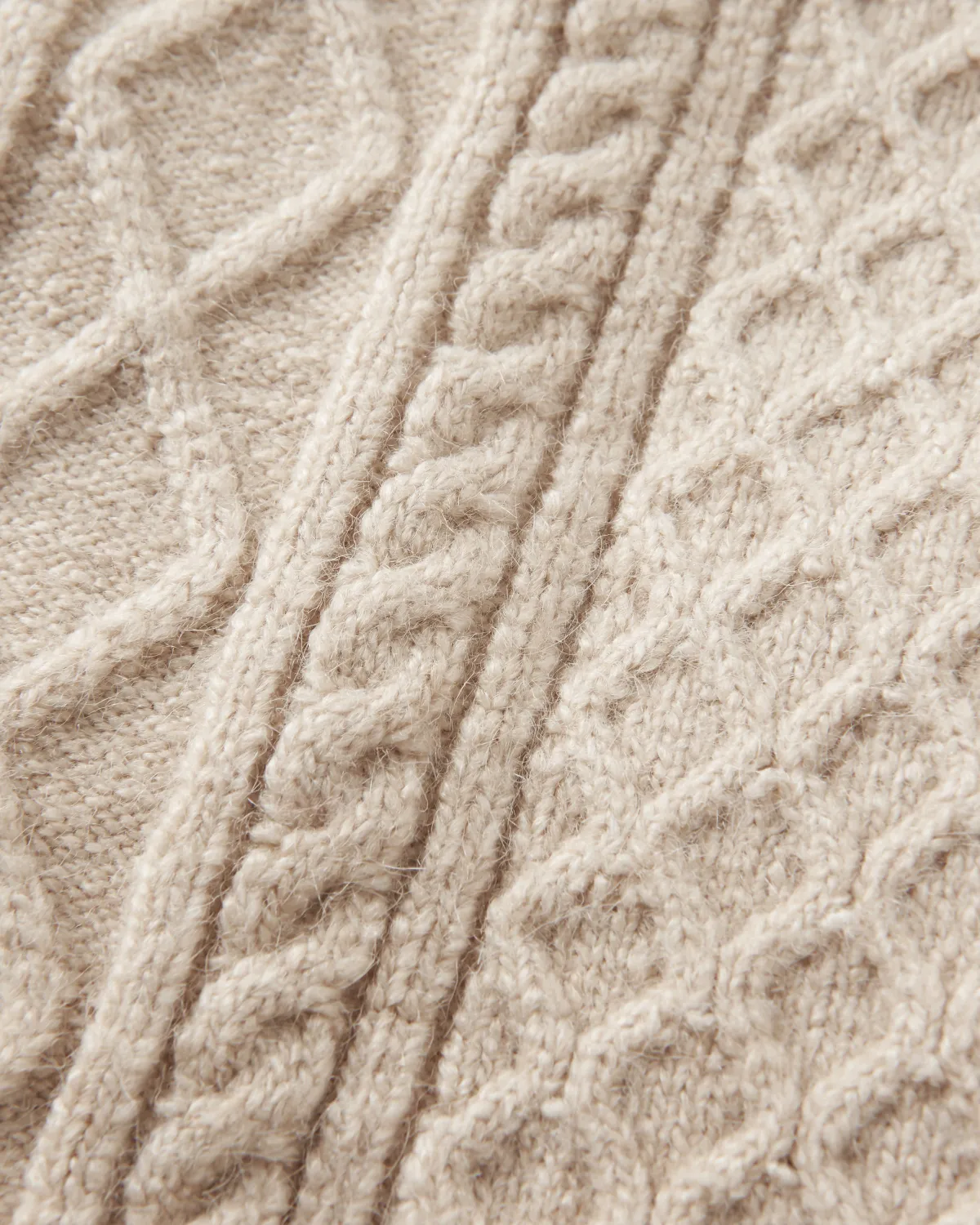 Knitwear|Sweaters|Passenger Sandbar Cable Knitted Sweater - Stone