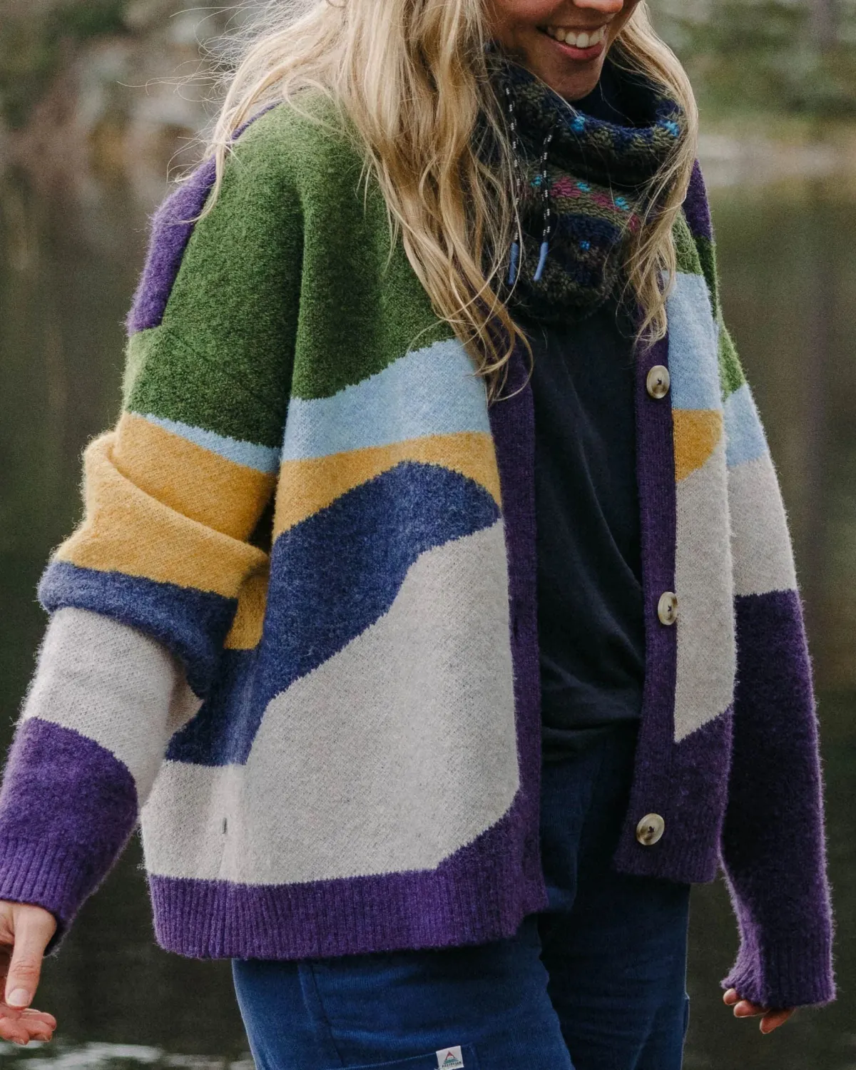 Sweaters|Passenger Scenic Recycled Knitted Cardigan - Scenic Deep Plum ScenicDeepPlum