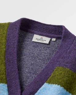 Sweaters|Passenger Scenic Recycled Knitted Cardigan - Scenic Deep Plum ScenicDeepPlum