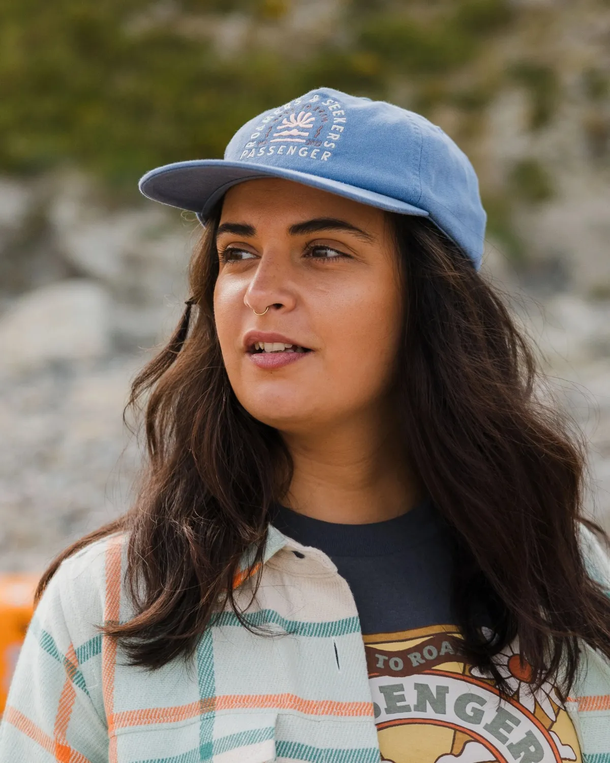 Hats & Caps|Caps & Hats|Passenger Seekers Recycled Cotton Low Profile Hat - Moonlight Blue MoonlightBlue