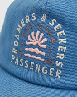 Hats & Caps|Caps & Hats|Passenger Seekers Recycled Cotton Low Profile Hat - Moonlight Blue MoonlightBlue