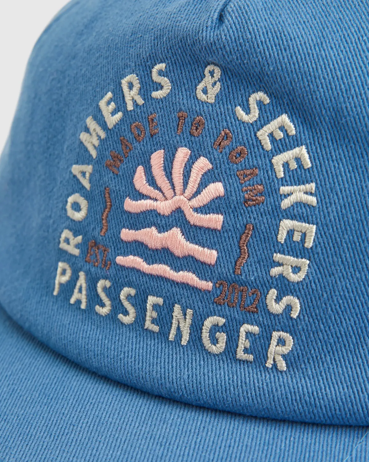 Hats & Caps|Caps & Hats|Passenger Seekers Recycled Cotton Low Profile Hat - Moonlight Blue MoonlightBlue