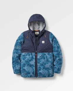 Fleece|Fleece|Passenger Sefton Recycled Deep-Pile Sherpa Full Zip Fleece - Abstract Mountain Blue Steel AbstractMountainBlueSteel