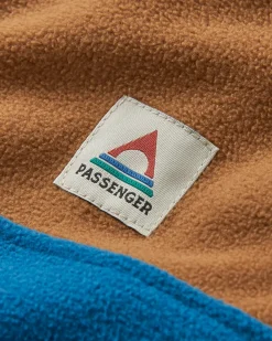 Fleece|Fleece|Passenger Set Off Recycled Polar Hooded Fleece - Toffee/Blue Steel Toffee/BlueSteel