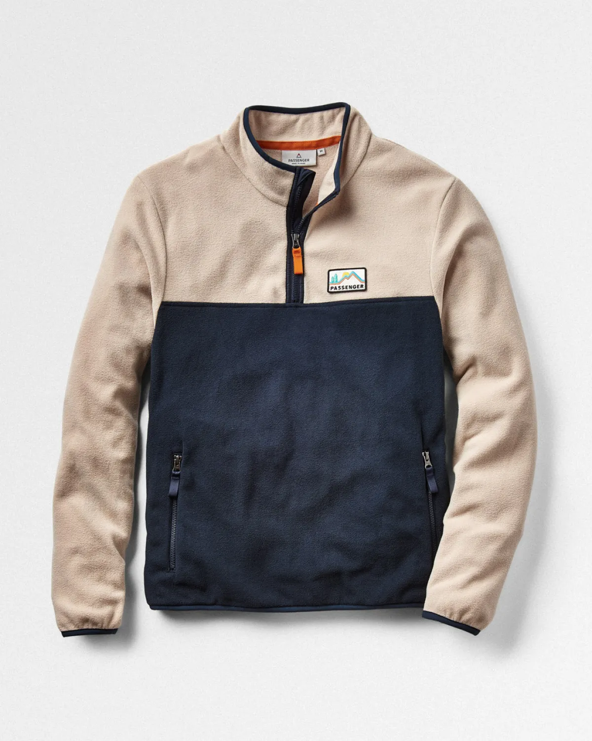 Fleece|Fleece|Passenger Set Off Recycled Polar Quarter Zip Fleece - Oatmeal
