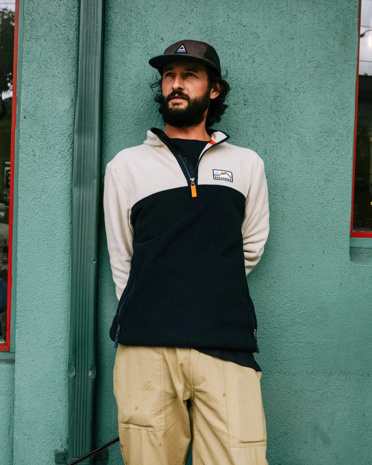 Fleece|Fleece|Passenger Set Off Recycled Polar Quarter Zip Fleece - Oatmeal