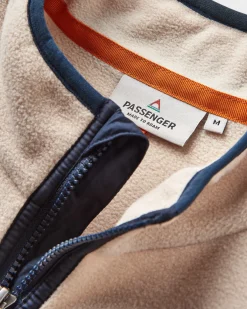 Fleece|Fleece|Passenger Set Off Recycled Polar Quarter Zip Fleece - Oatmeal