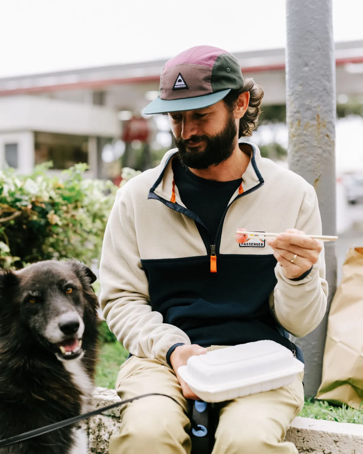 Fleece|Fleece|Passenger Set Off Recycled Polar Quarter Zip Fleece - Oatmeal
