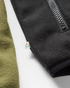 Fleece|Fleece|Passenger Set Off Recycled Polar Quarter Zip Fleece - Khaki