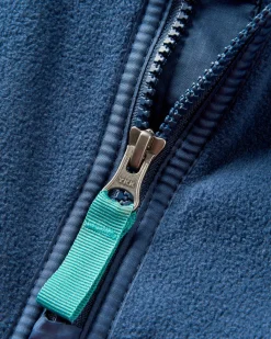 Fleece|Fleece|Passenger Set Off Recycled Polar Quarter Zip Fleece - Rich Navy/ Burnt Orange RichNavy/BurntOrange