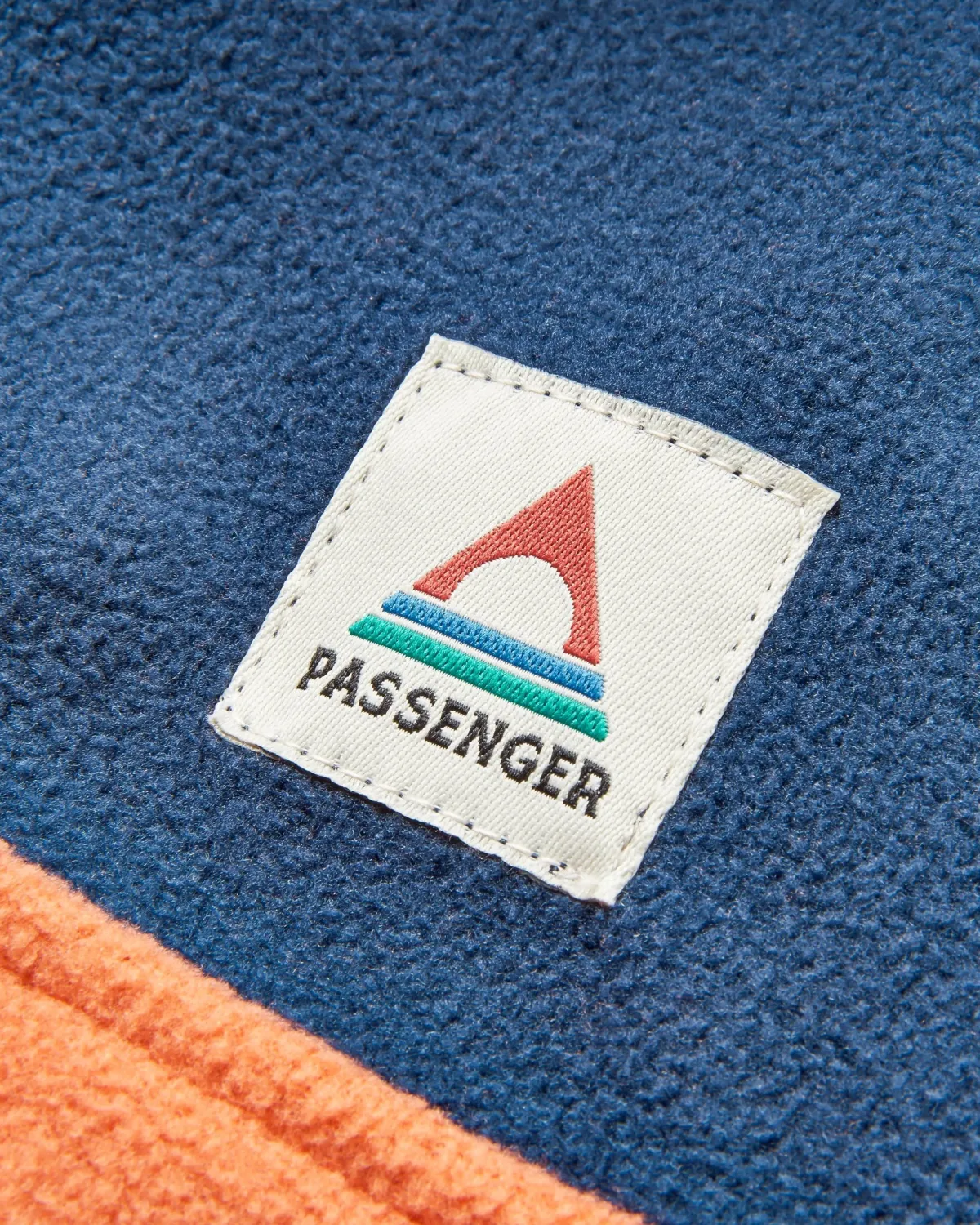 Fleece|Fleece|Passenger Set Off Recycled Polar Quarter Zip Fleece - Rich Navy/ Burnt Orange RichNavy/BurntOrange