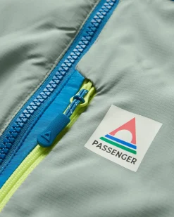 Jackets|Outdoor Active|Passenger Shasta Lightweight Women's Recycled Thermore Insulated Jacket - Pistachio/Blue Steel Pistachio/BlueSteel