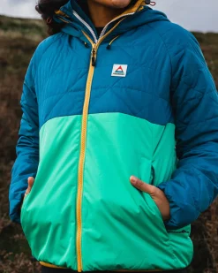 Insulated|Outdoor Active|Passenger Singletrack Recycled Thermore® Insulated Jacket - Corsair Blue/ Jungle Green CorsairBlue/JungleGreen