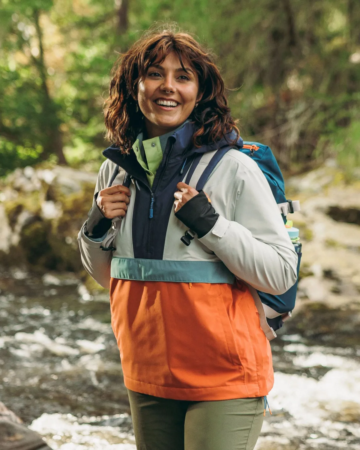 Outdoor Active|Tops|Passenger Skyline Recycled Water Resistant Pullover - Burnt Orange/Birch BurntOrange/Birch