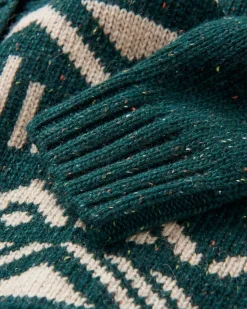 Knitwear|Sweaters|Passenger Snoozle Recycled Knitted Hooded Cardigan - Rain Forest RainForest