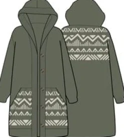 Knitwear|Sweaters|Passenger Snoozle Recycled Knitted Hooded Cardigan - Rain Forest RainForest