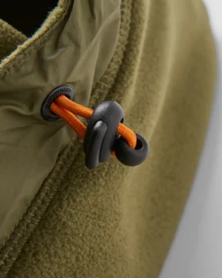 Neckwear|Neckwear & Snoods|Passenger Snow Lodge Recycled Polar Fleece Hood - Khaki Green KhakiGreen
