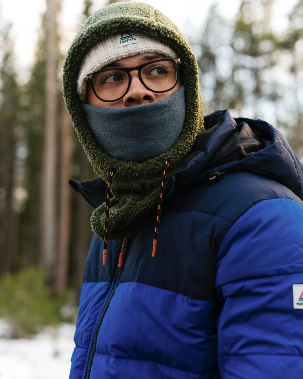 Beanies|Beanies|Passenger Snowdrift Recycled Fleece Hood - Khaki Green KhakiGreen