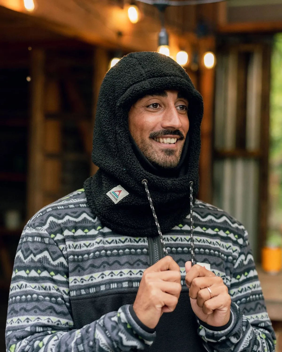 Beanies|Beanies|Passenger Snowdrift Recycled Fleece Hood - Black