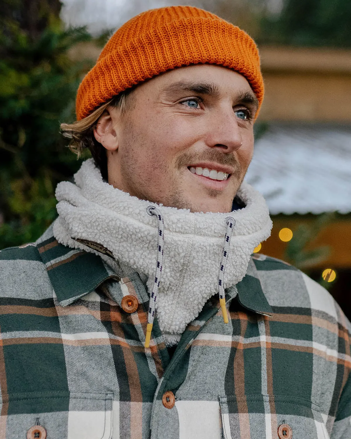 Neckwear & Snoods|Beanies|Passenger Snowdrift Recycled Polar Fleece Hood - Birch