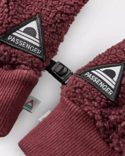 Gloves|Passenger Snowfall 2.0 Recycled Sherpa Gloves - Wine