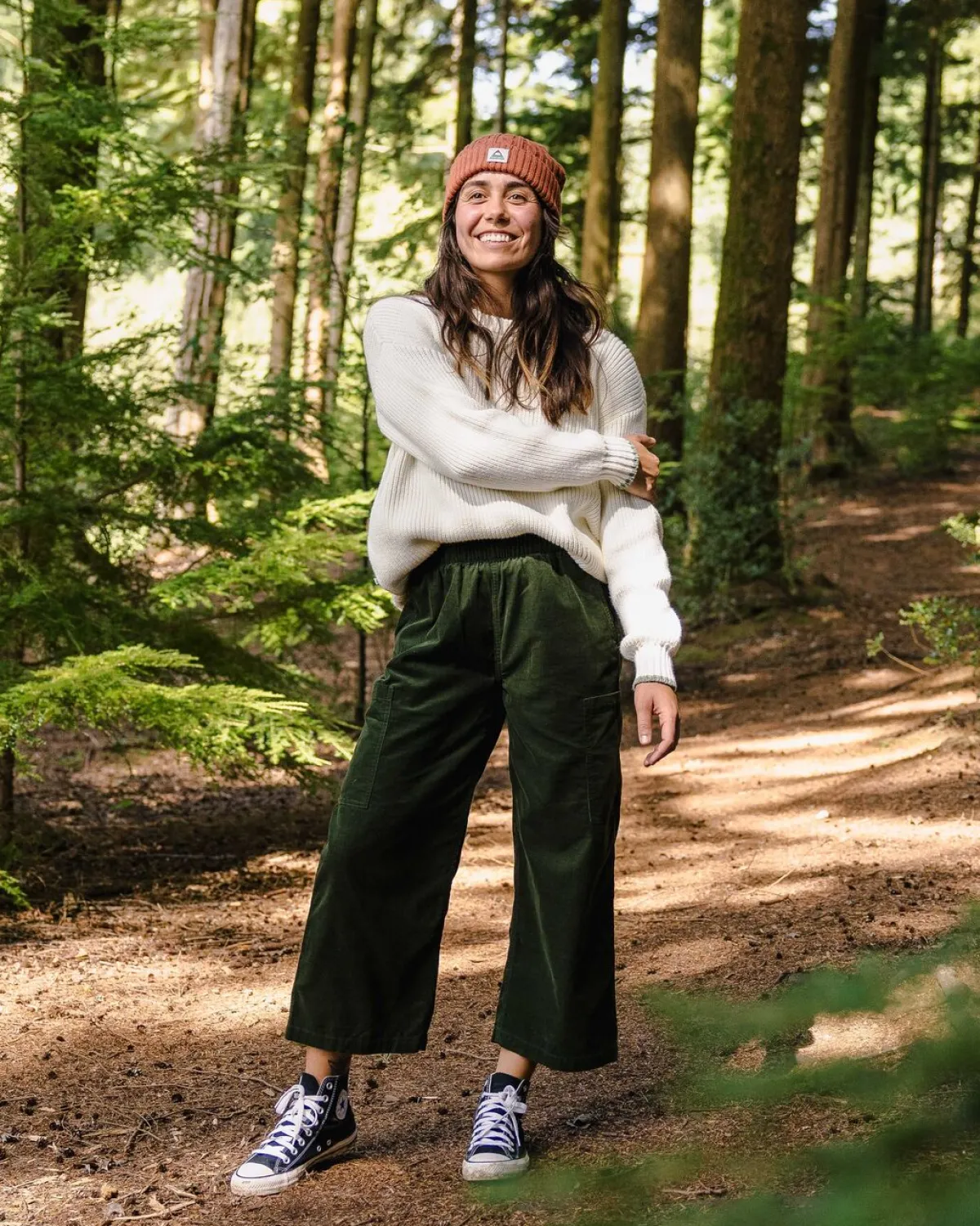 Pants|Overalls & Pants|Passenger Someday Organic Cotton Corduroy Cropped Pant - Fir Tree FirTree