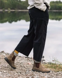 Pants|Overalls & Pants|Passenger Someday Organic Cotton Corduroy Cropped Pant - Black