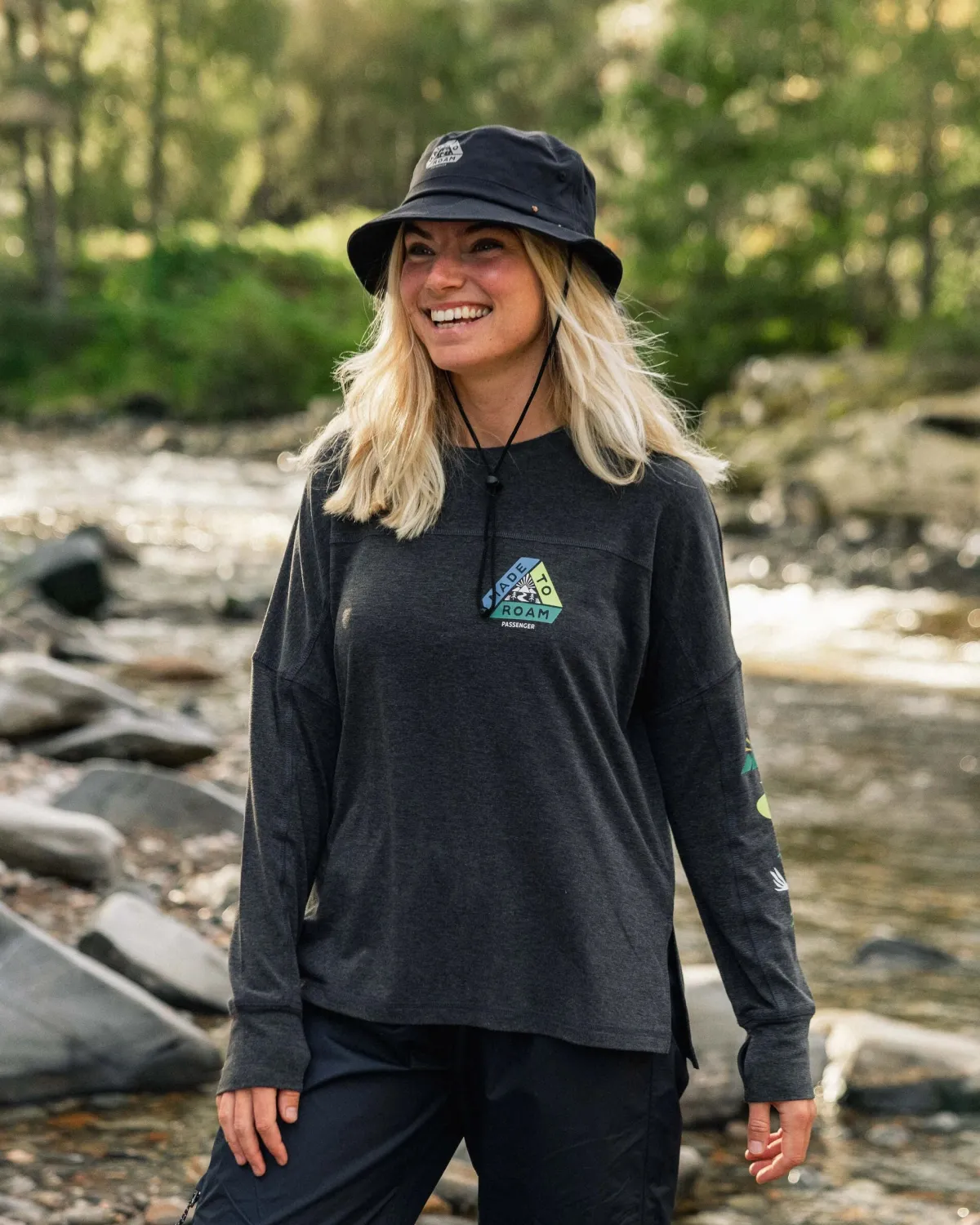 Tops|Outdoor Active|Passenger Sorrento Recycled Active Long Sleeve T-Shirt - Black