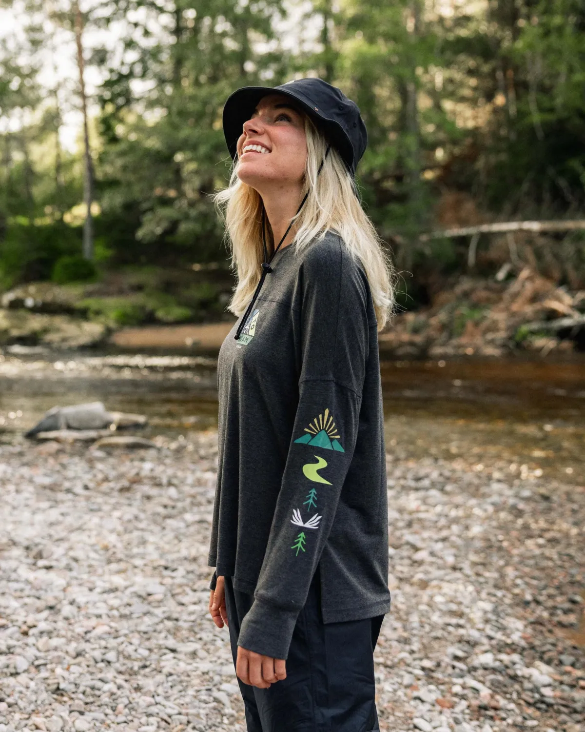Tops|Outdoor Active|Passenger Sorrento Recycled Active Long Sleeve T-Shirt - Black
