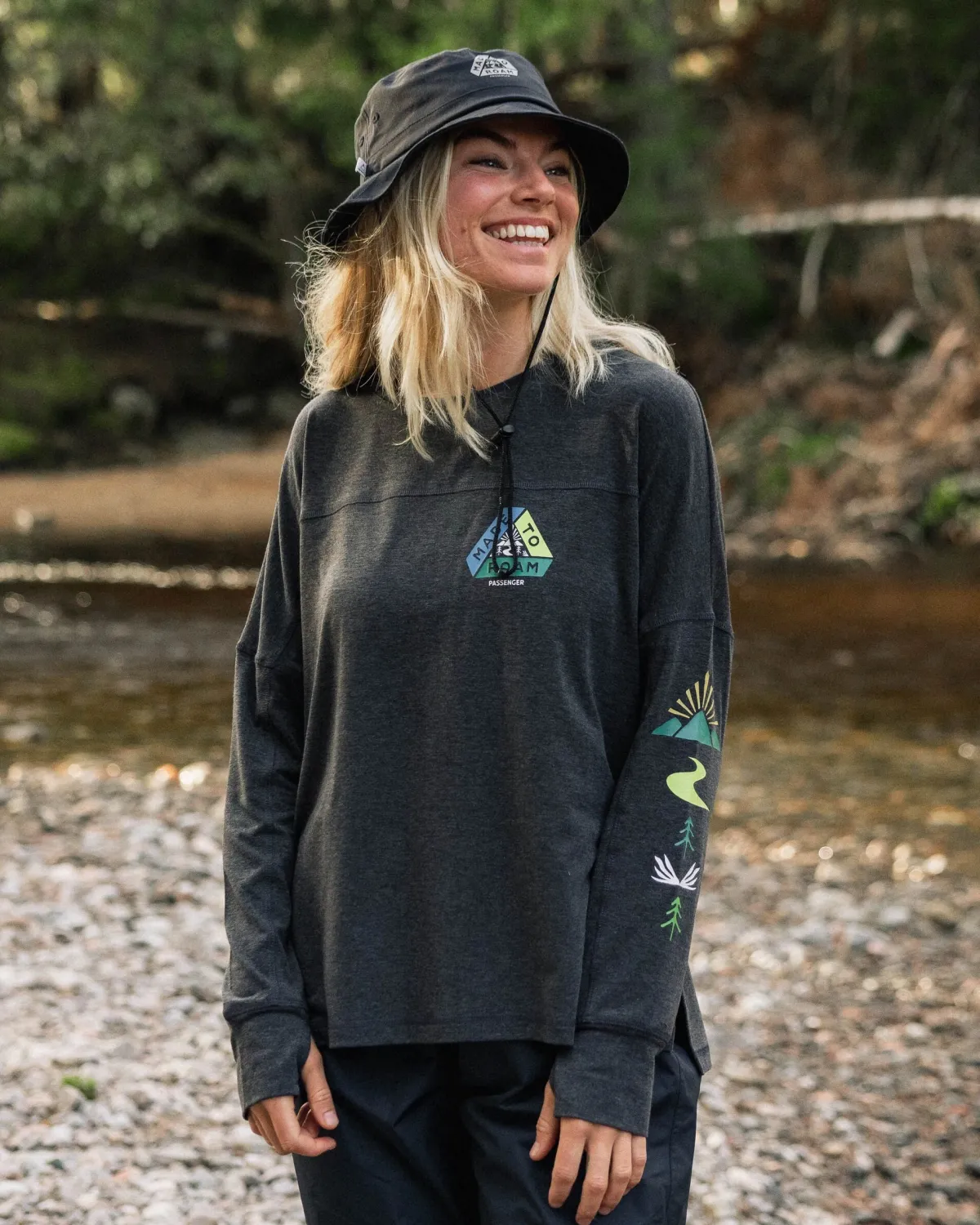 Tops|Outdoor Active|Passenger Sorrento Recycled Active Long Sleeve T-Shirt - Black