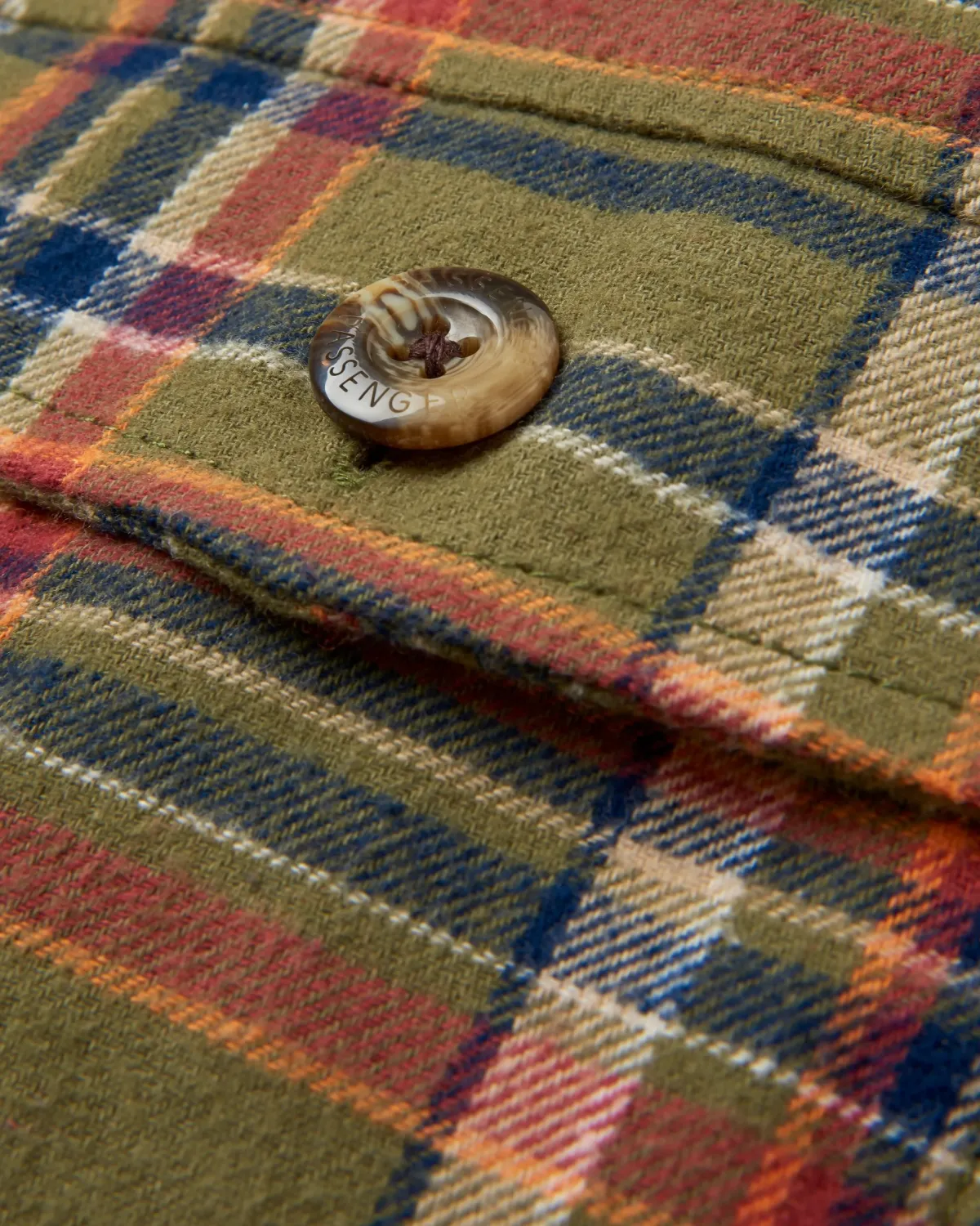 Shirts|Shirts|Passenger Stella Organic Cotton Long Sleeve Shirt - Khaki Green Check KhakiGreenCheck