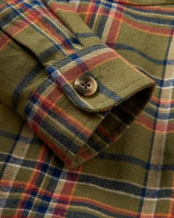 Shirts|Shirts|Passenger Stella Organic Cotton Long Sleeve Shirt - Khaki Green Check KhakiGreenCheck