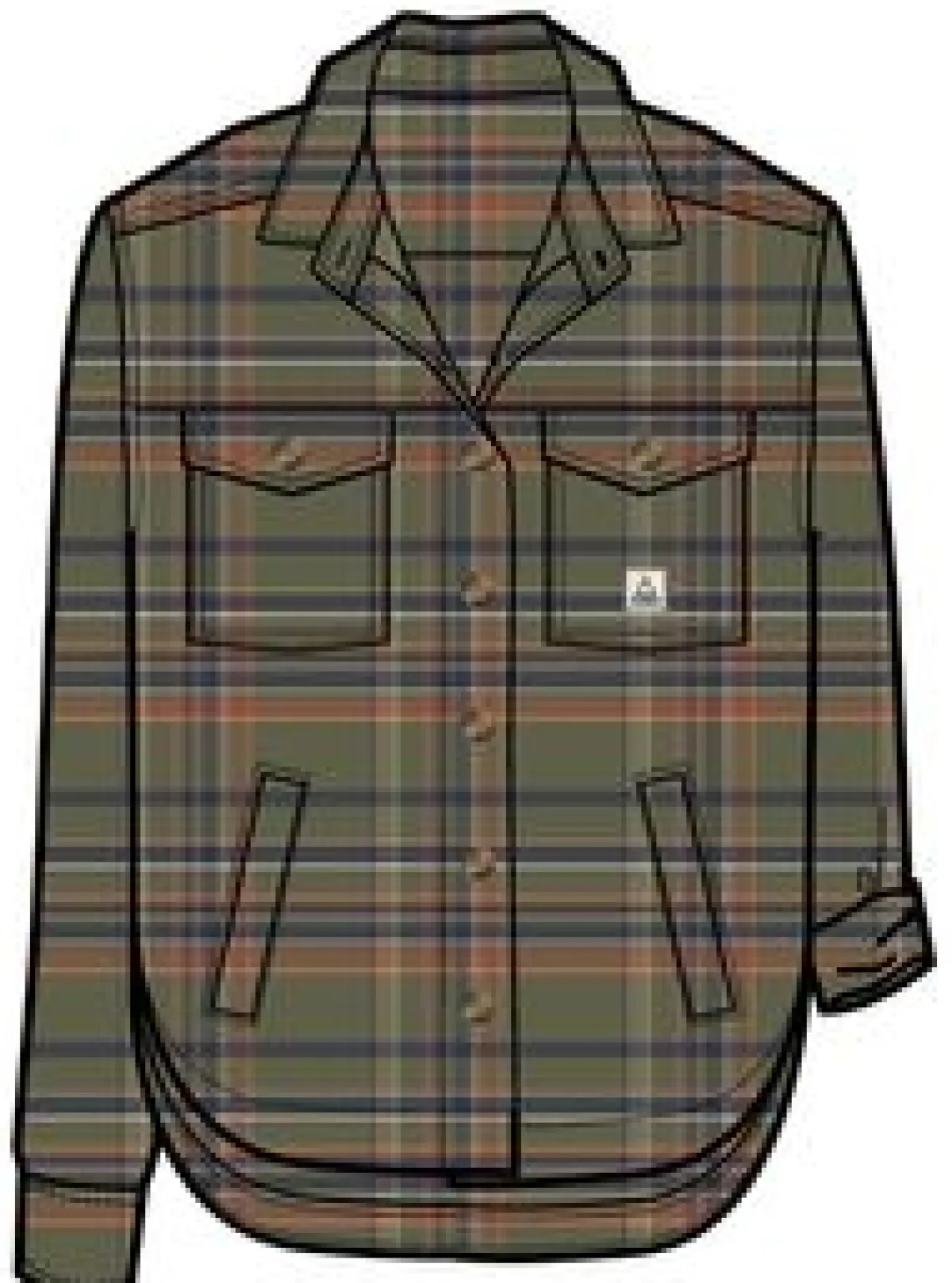 Shirts|Shirts|Passenger Stella Organic Cotton Long Sleeve Shirt - Khaki Green Check KhakiGreenCheck