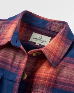 Shirts|Shirts|Passenger Stella Organic Cotton Long Sleeve Shirt - Rich Navy/ Red Ochre Check RichNavy/RedOchreCheck