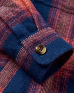 Shirts|Shirts|Passenger Stella Organic Cotton Long Sleeve Shirt - Rich Navy/ Red Ochre Check RichNavy/RedOchreCheck