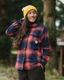Shirts|Shirts|Passenger Stella Organic Cotton Long Sleeve Shirt - Rich Navy/ Red Ochre Check RichNavy/RedOchreCheck
