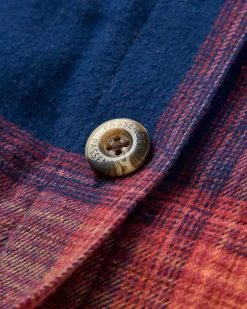 Shirts|Shirts|Passenger Stella Organic Cotton Long Sleeve Shirt - Rich Navy/ Red Ochre Check RichNavy/RedOchreCheck