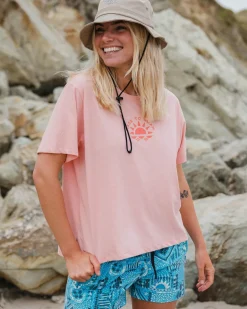 T-Shirts & Tank Tops|Passenger Sunburst Organic T-Shirt - Soft Shell Pink SoftShellPink