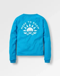 Sweatshirts|Hoodies & Sweatshirts|Passenger Sunburst Recycled Cotton Sweatshirt - Blue Pool BluePool