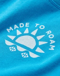 Sweatshirts|Hoodies & Sweatshirts|Passenger Sunburst Recycled Cotton Sweatshirt - Blue Pool BluePool