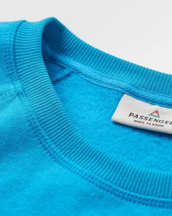 Sweatshirts|Hoodies & Sweatshirts|Passenger Sunburst Recycled Cotton Sweatshirt - Blue Pool BluePool