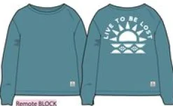 Sweatshirts|Hoodies & Sweatshirts|Passenger Sunburst Recycled Cotton Sweatshirt - Blue Pool BluePool