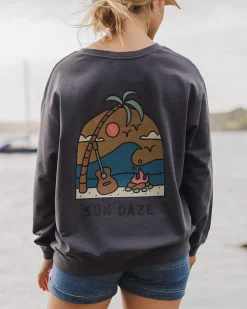 Sweatshirts|Passenger Sundaze Recycled Cotton Sweatshirt - Charcoal
