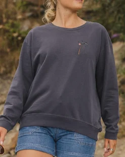 Sweatshirts|Passenger Sundaze Recycled Cotton Sweatshirt - Charcoal