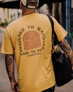 T-Shirts & Tank Tops|T-Shirts & Tank Tops|Passenger Sundown Recycled Cotton T-Shirt - Mustard Gold MustardGold