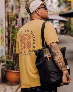 T-Shirts & Tank Tops|T-Shirts & Tank Tops|Passenger Sundown Recycled Cotton T-Shirt - Mustard Gold MustardGold