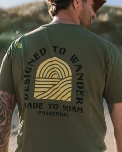 T-Shirts & Tank Tops|T-Shirts & Tank Tops|Passenger Sundown Recycled Cotton T-Shirt - Khaki Green KhakiGreen