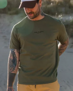 T-Shirts & Tank Tops|T-Shirts & Tank Tops|Passenger Sundown Recycled Cotton T-Shirt - Khaki Green KhakiGreen